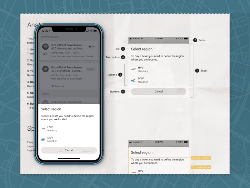 Action Sheet component